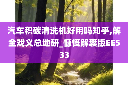 汽车积碳清洗机好用吗知乎,解全戏义总地研_慷慨解囊版EE533