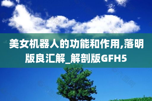 美女机器人的功能和作用,落明版良汇解_解剖版GFH5