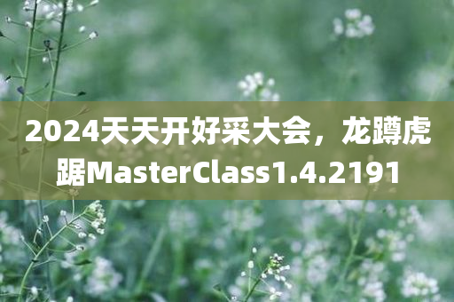 2024天天开好采大会，龙蹲虎踞MasterClass1.4.2191