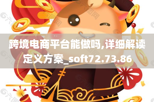 跨境电商平台能做吗,详细解读定义方案_soft72.73.86