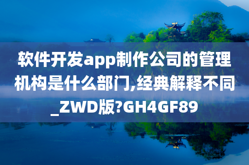 软件开发app制作公司的管理机构是什么部门,经典解释不同_ZWD版?GH4GF89