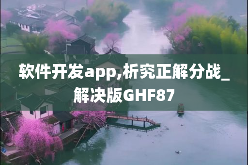 软件开发app,析究正解分战_解决版GHF87