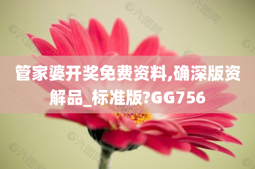 管家婆开奖免费资料,确深版资解品_标准版?GG756