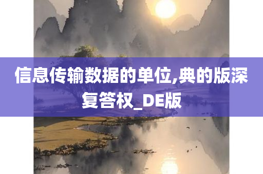 信息传输数据的单位,典的版深复答权_DE版