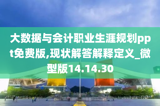 大数据与会计职业生涯规划ppt免费版,现状解答解释定义_微型版14.14.30