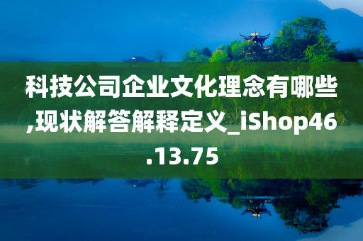 科技公司企业文化理念有哪些,现状解答解释定义_iShop46.13.75