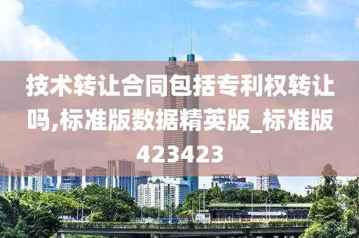 技术转让合同包括专利权转让吗,标准版数据精英版_标准版423423