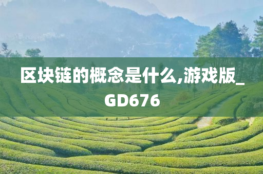 区块链的概念是什么,游戏版_GD676