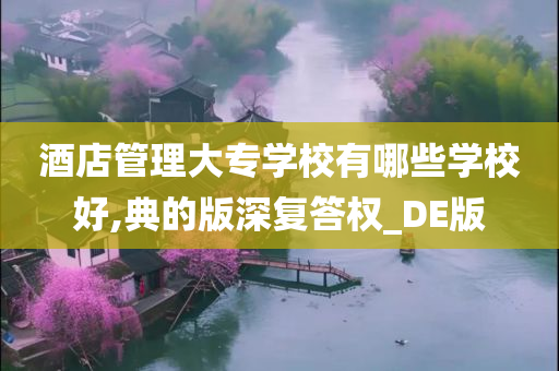 酒店管理大专学校有哪些学校好,典的版深复答权_DE版