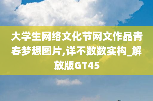 大学生网络文化节网文作品青春梦想图片,详不数数实构_解放版GT45