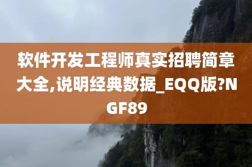 软件开发工程师真实招聘简章大全,说明经典数据_EQQ版?NGF89