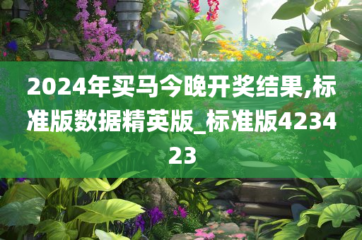 2024年买马今晚开奖结果,标准版数据精英版_标准版423423