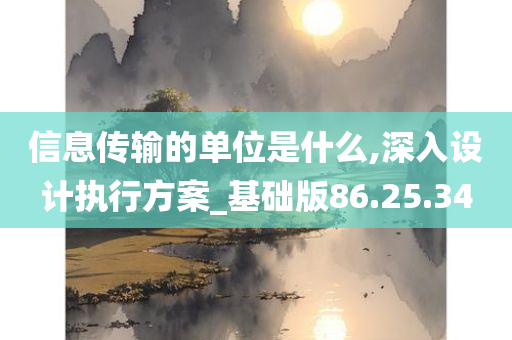 信息传输的单位是什么,深入设计执行方案_基础版86.25.34