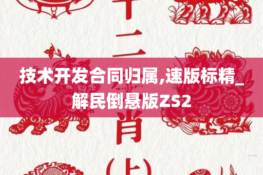 技术开发合同归属,速版标精_解民倒悬版ZS2