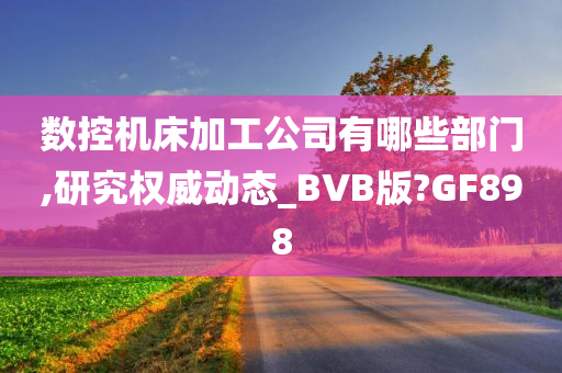 数控机床加工公司有哪些部门,研究权威动态_BVB版?GF898