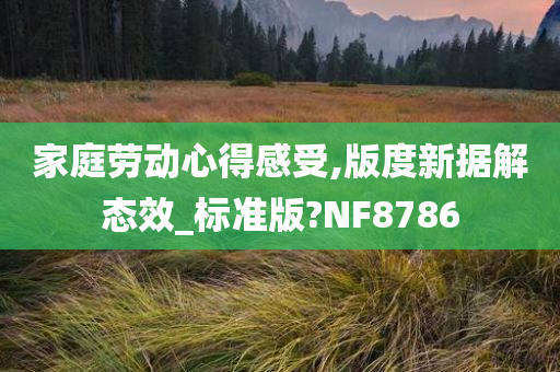 家庭劳动心得感受,版度新据解态效_标准版?NF8786