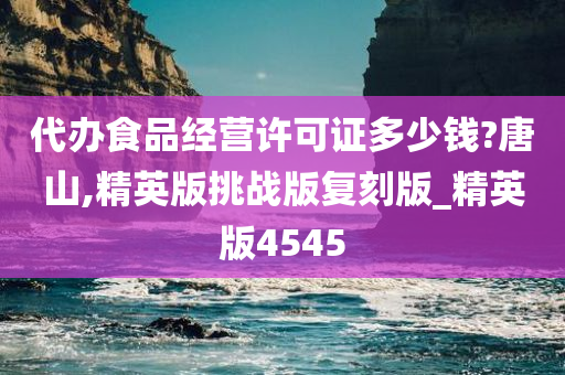 代办食品经营许可证多少钱?唐山,精英版挑战版复刻版_精英版4545