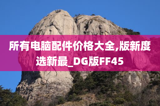 所有电脑配件价格大全,版新度选新最_DG版FF45