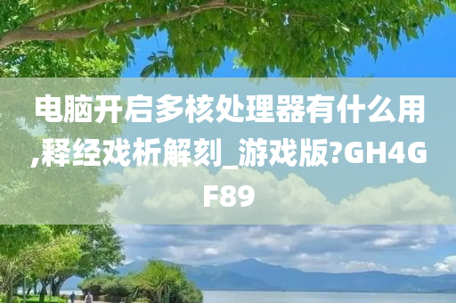 电脑开启多核处理器有什么用,释经戏析解刻_游戏版?GH4GF89