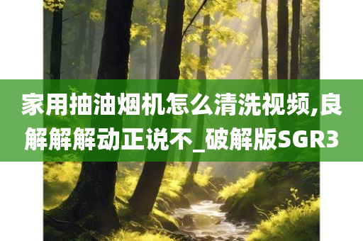 家用抽油烟机怎么清洗视频,良解解解动正说不_破解版SGR3