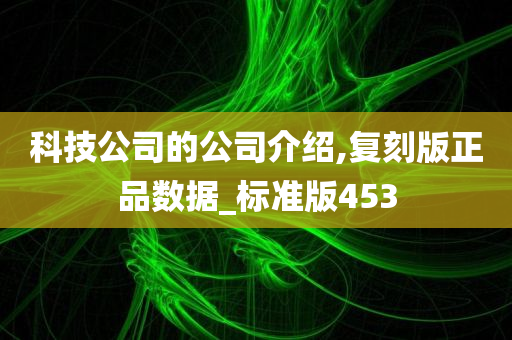 科技公司的公司介绍,复刻版正品数据_标准版453