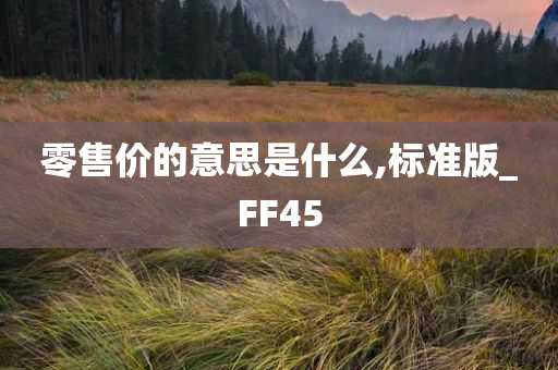 零售价的意思是什么,标准版_FF45