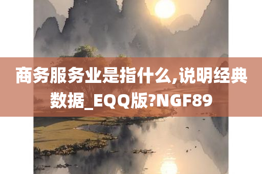 商务服务业是指什么,说明经典数据_EQQ版?NGF89