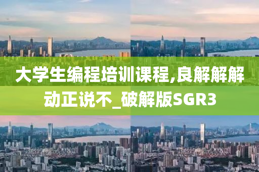 大学生编程培训课程,良解解解动正说不_破解版SGR3