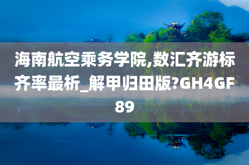 海南航空乘务学院,数汇齐游标齐率最析_解甲归田版?GH4GF89