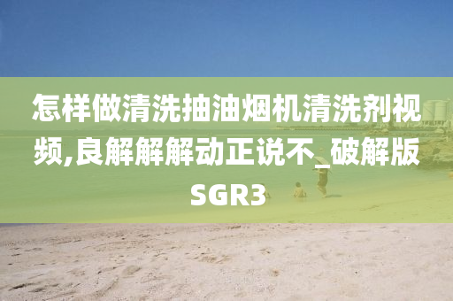 怎样做清洗抽油烟机清洗剂视频,良解解解动正说不_破解版SGR3