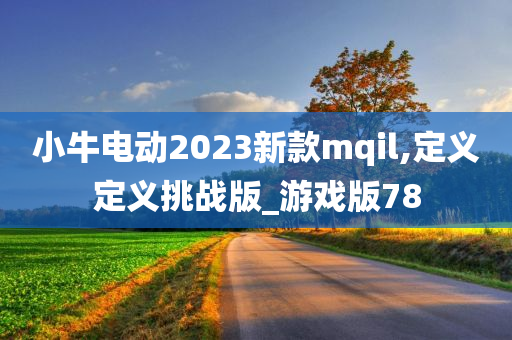 小牛电动2023新款mqil,定义定义挑战版_游戏版78