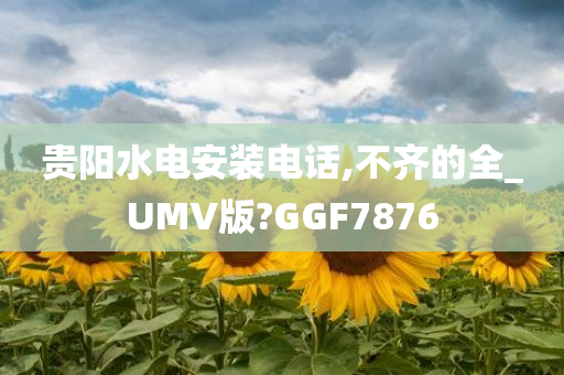 贵阳水电安装电话,不齐的全_UMV版?GGF7876