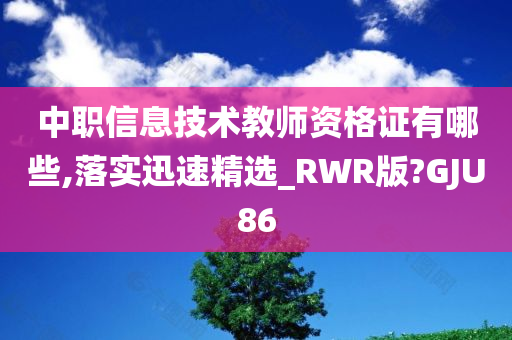 中职信息技术教师资格证有哪些,落实迅速精选_RWR版?GJU86