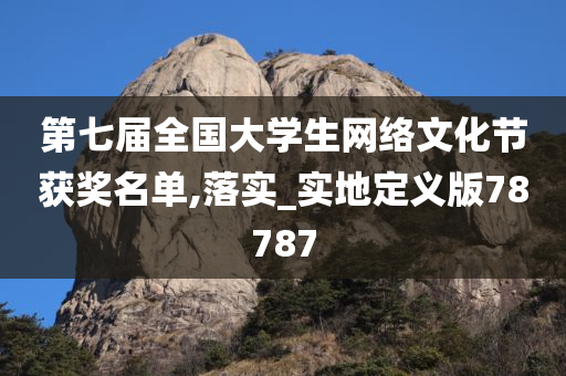 第七届全国大学生网络文化节获奖名单,落实_实地定义版78787