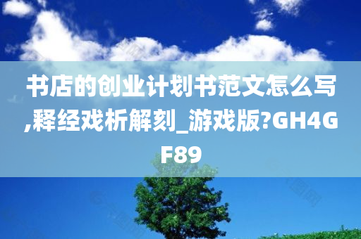 书店的创业计划书范文怎么写,释经戏析解刻_游戏版?GH4GF89