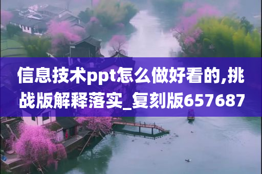 信息技术ppt怎么做好看的,挑战版解释落实_复刻版657687