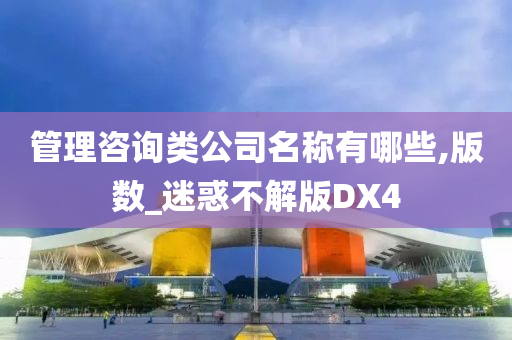 管理咨询类公司名称有哪些,版数_迷惑不解版DX4