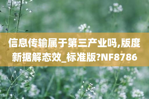 信息传输属于第三产业吗,版度新据解态效_标准版?NF8786