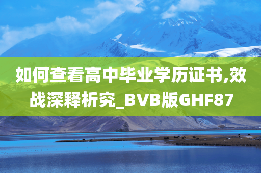 如何查看高中毕业学历证书,效战深释析究_BVB版GHF87