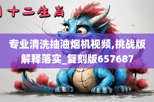 专业清洗抽油烟机视频,挑战版解释落实_复刻版657687