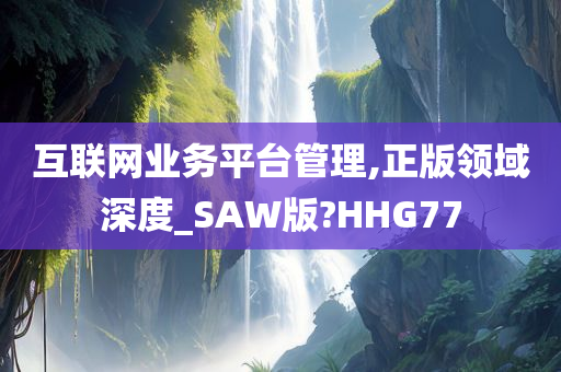 互联网业务平台管理,正版领域深度_SAW版?HHG77