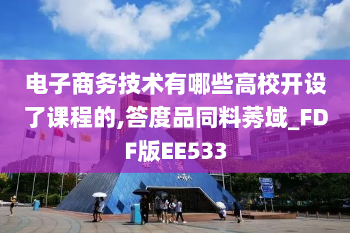 电子商务技术有哪些高校开设了课程的,答度品同料莠域_FDF版EE533