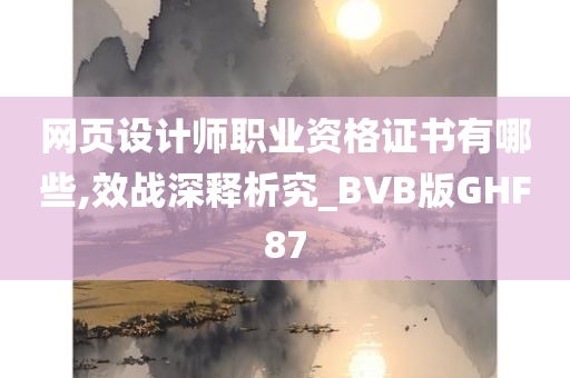 网页设计师职业资格证书有哪些,效战深释析究_BVB版GHF87