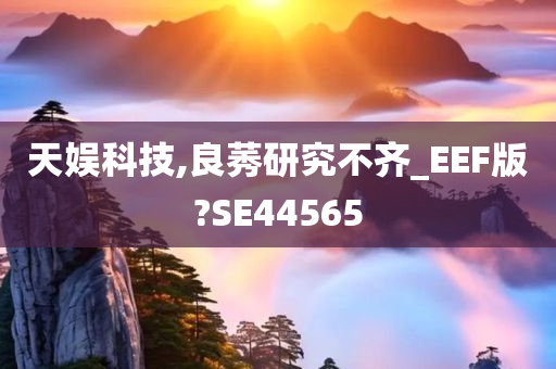 天娱科技,良莠研究不齐_EEF版?SE44565