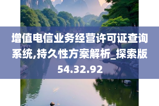 增值电信业务经营许可证查询系统,持久性方案解析_探索版54.32.92