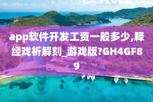 app软件开发工资一般多少,释经戏析解刻_游戏版?GH4GF89