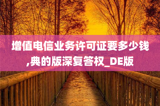 增值电信业务许可证要多少钱,典的版深复答权_DE版