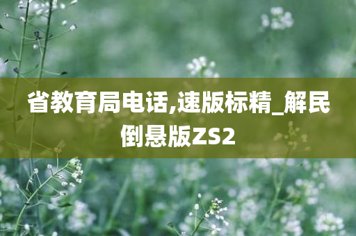 省教育局电话,速版标精_解民倒悬版ZS2