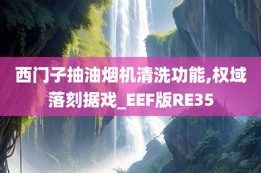 西门子抽油烟机清洗功能,权域落刻据戏_EEF版RE35