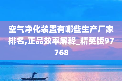 空气净化装置有哪些生产厂家排名,正品效率解释_精英版97768